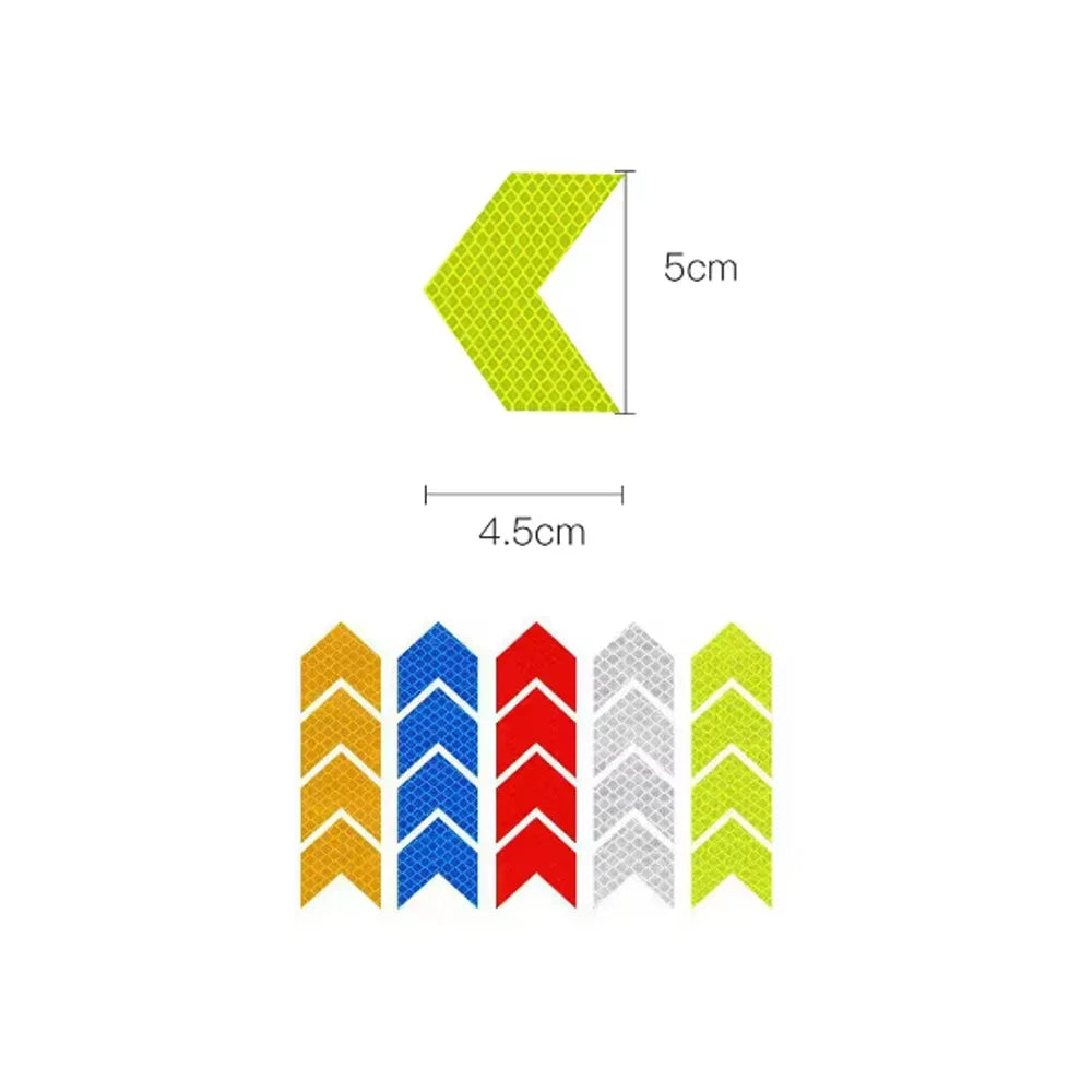 Reflective Safety Tape Stickers – Car & Motorcycle 10-Pc Set