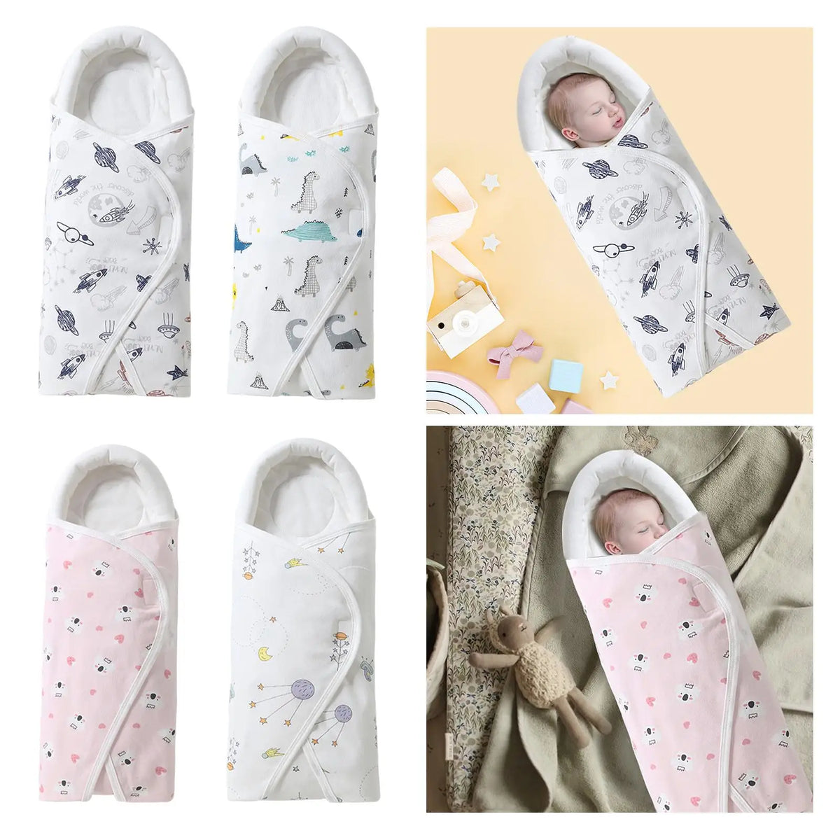 Soft Cotton Hooded Baby Towel Bathrobe Wrap Blanket – Newborn