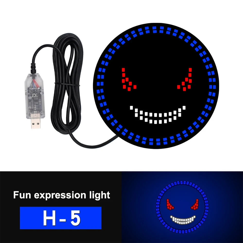 Car LED Pentagram Neon Ambient Light – 5V USB Interior Glow