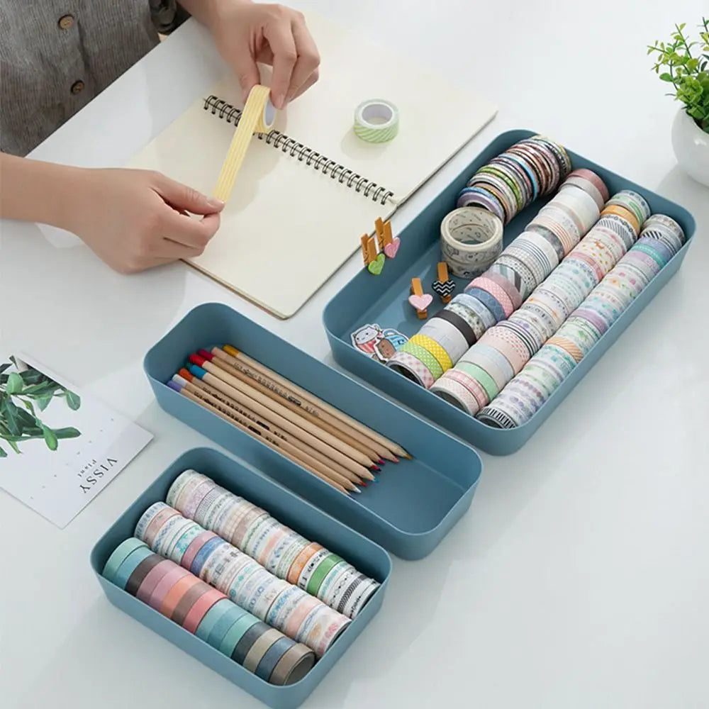Stackable Plastic Drawer Divider Desktop Organizer Box