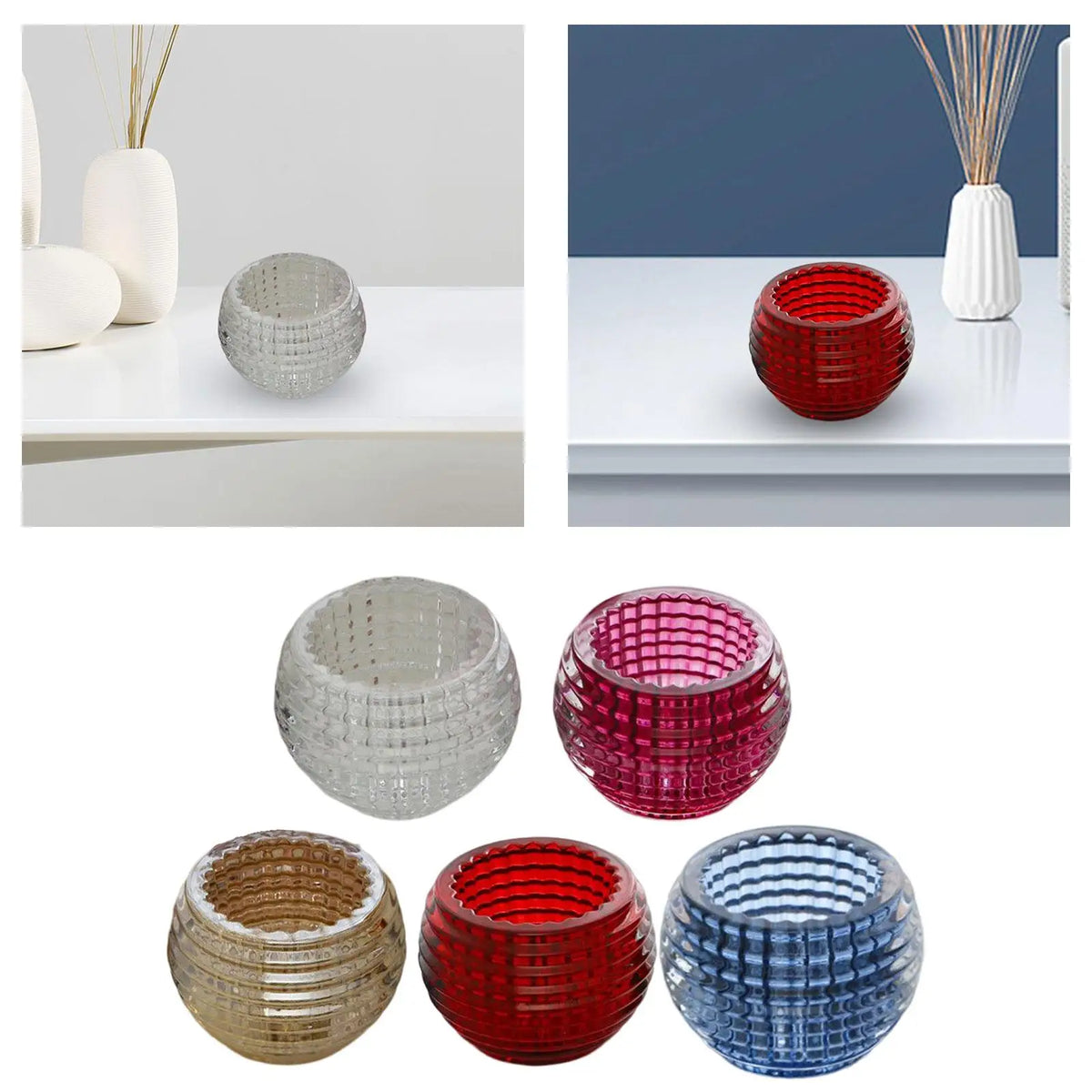 Romantic Glass Tea Light Candle Holder – Wedding & Home Décor