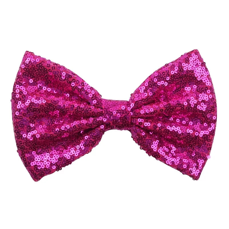 5-Pack Glitter Sequin Hair Bows – DIY Girls Hair Accessories