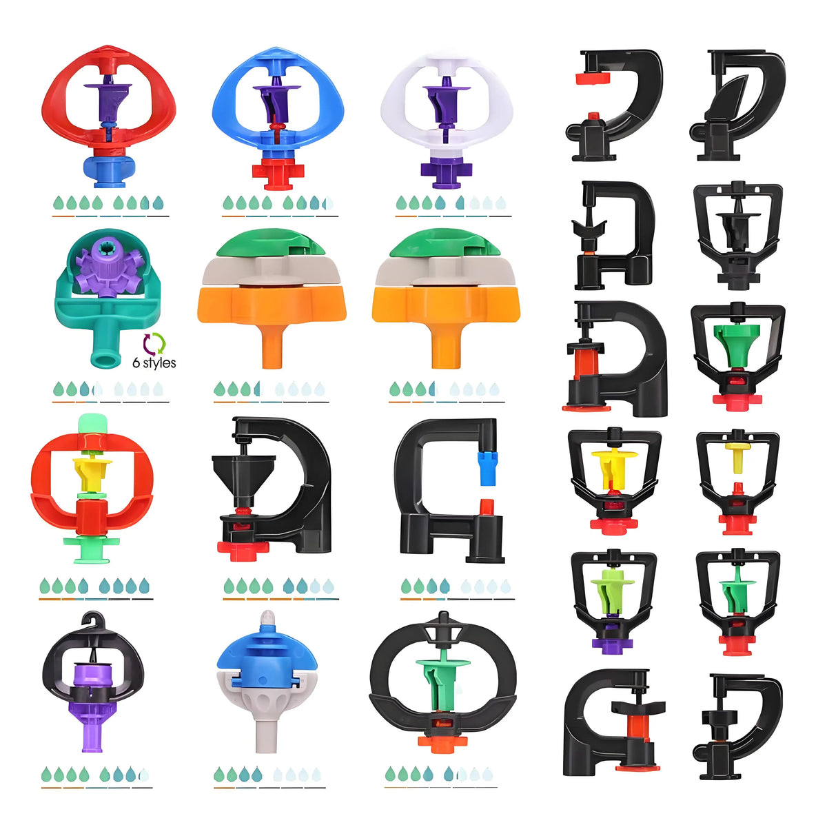 24-Type Garden Micro Irrigation Nozzle Set | DIY Sprinkler System