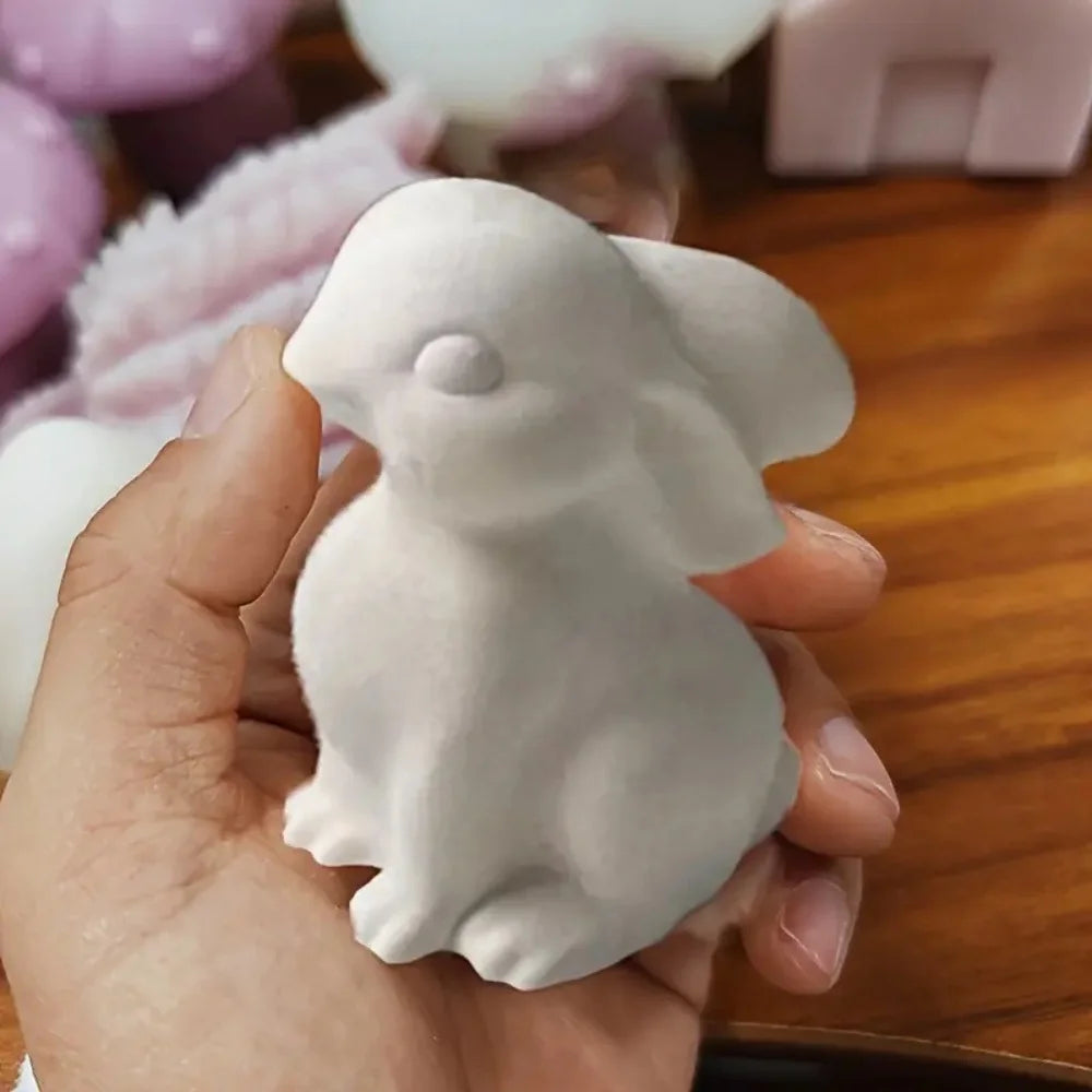 Couple Rabbit Silicone Mold – DIY Candle & Soap Making