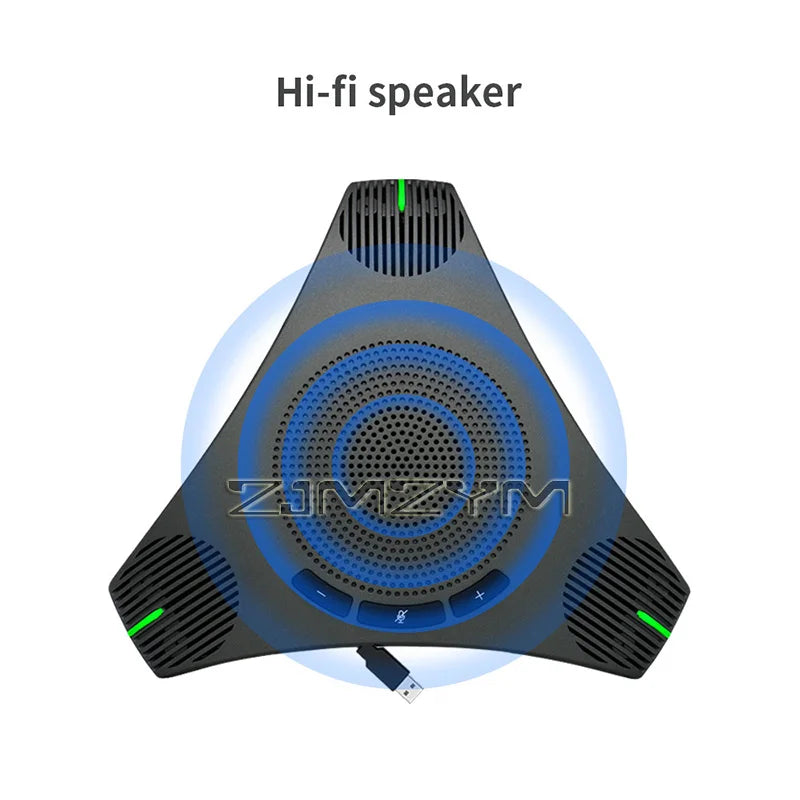 USB Conference Speakerphone Mic – 360° Pickup & Mute Key