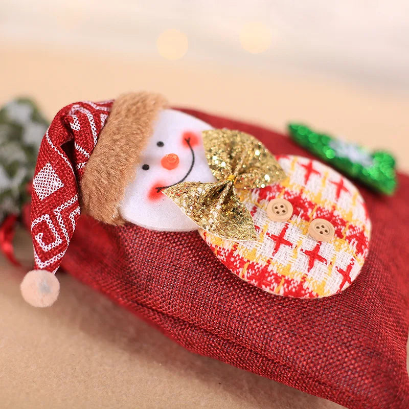Christmas Drawstring Candy Gift Bag – Festive Holiday Treat Bag