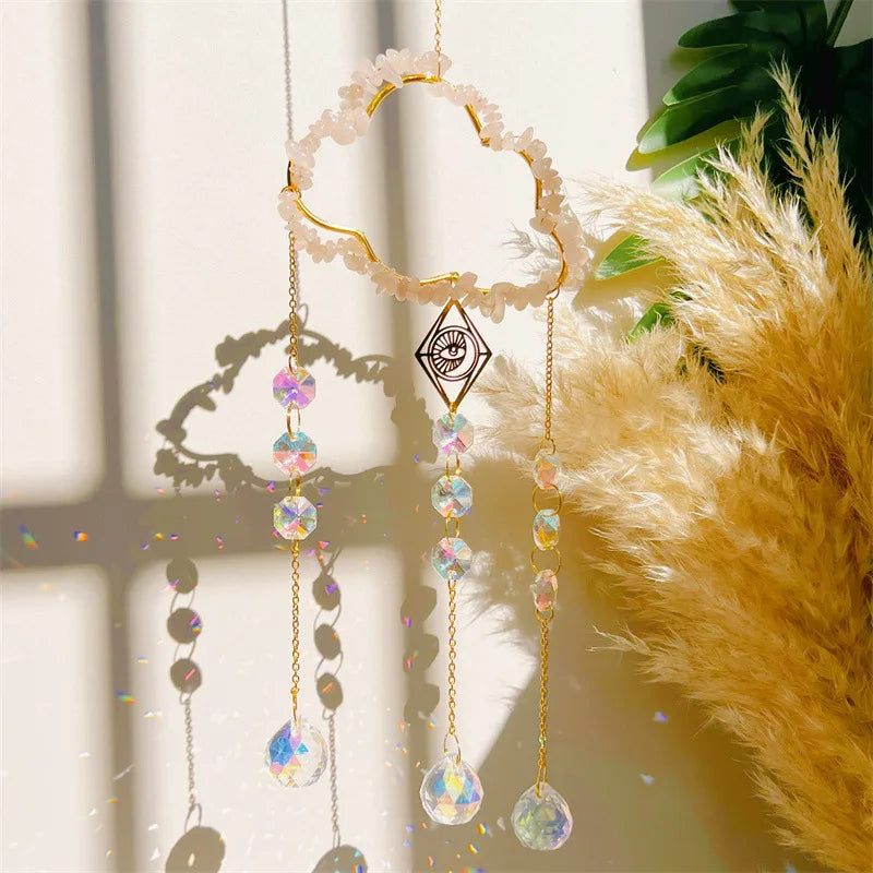 Natural Amethyst Crystal Cloud Pendant – Window Light Catcher
