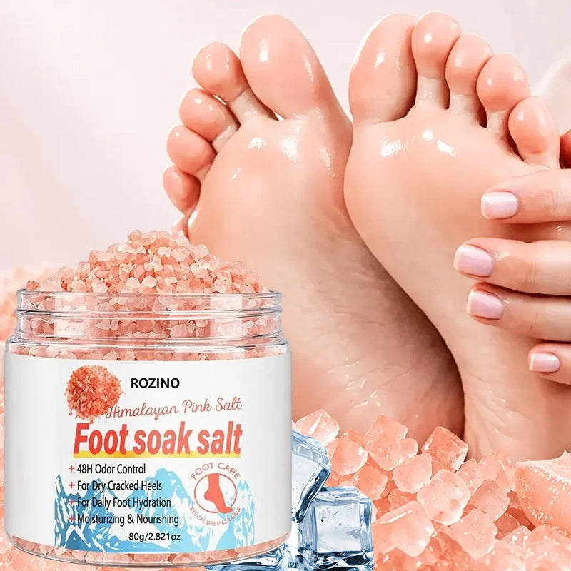 ROZINO Himalayan Pink Salt Foot Soak – 48-Hr Odor Control