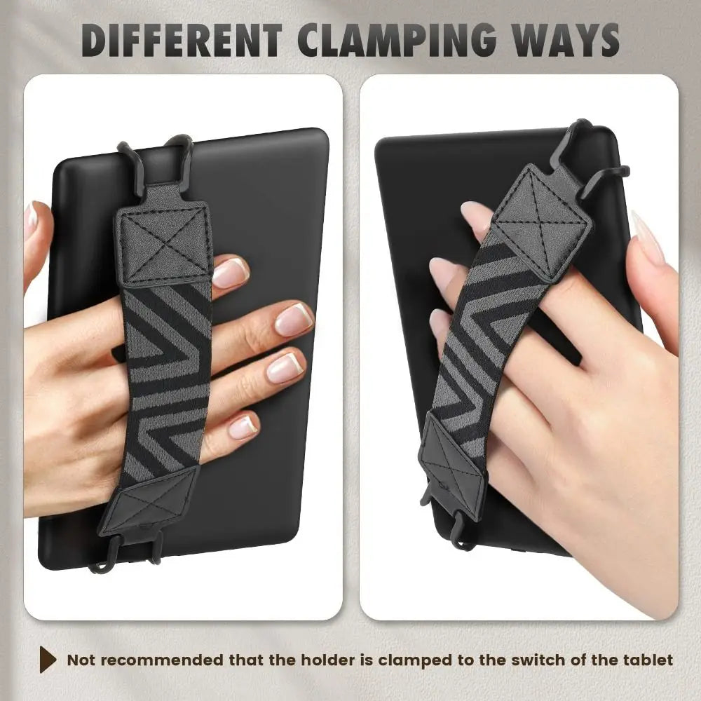 PU Leather eReader Hand Strap Grip for Kindle Kobo 6–8" Tablets