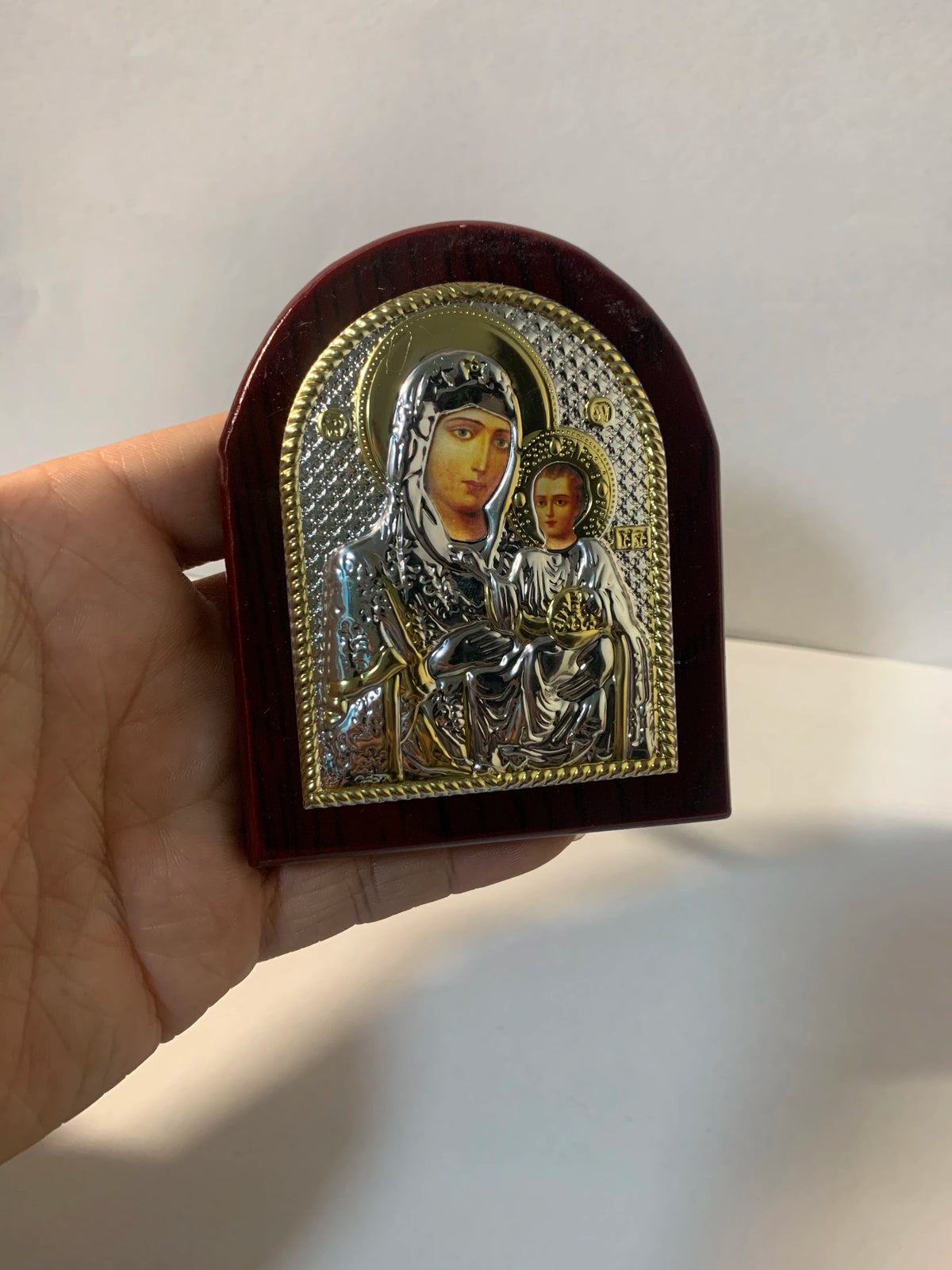 Orthodox Wooden Virgin Mary Icon – Home & Church Décor