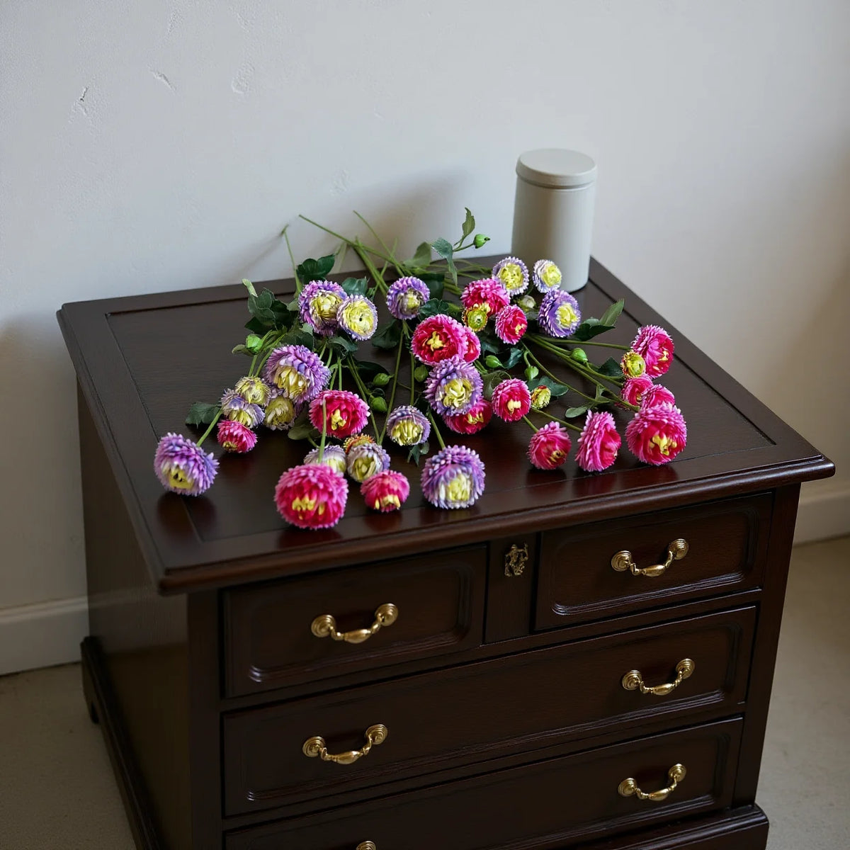 Artificial Silk Chrysanthemum Stem | 5-Head Faux Flower Decor