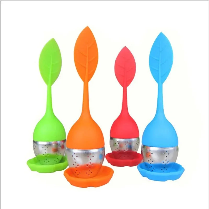 Leaf Tea Infuser – Food-Grade Silicone & Stainless Steel Strainer