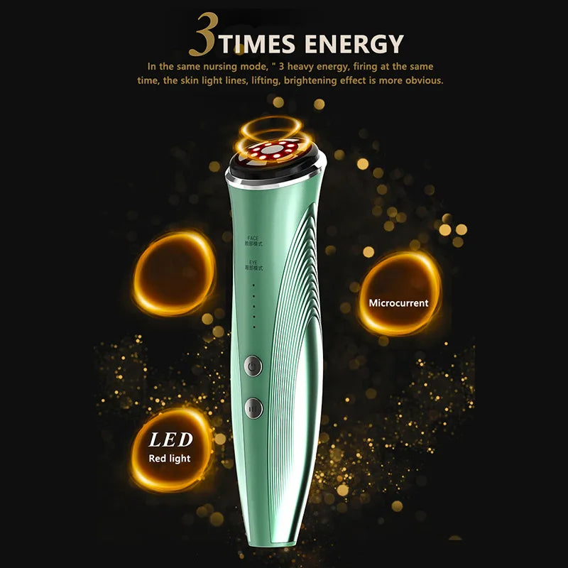 Ultrasonic RF Beauty Device – Dual Face & Eye Anti-Aging