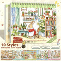 3D Bunny Shop Scene Sticker Book – DIY Scrapbook Craft