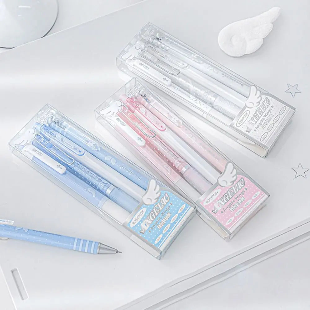 Pearl Angel Gel Pen Set 4-Pack | 0.5mm Black Ink Smooth Write