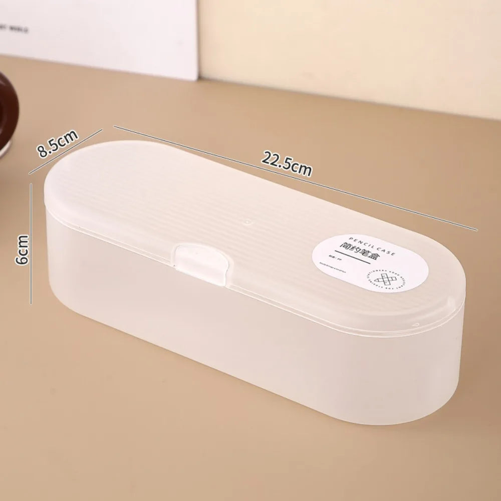 Transparent Stackable Pencil Case | Large Capacity Plastic Pen Box