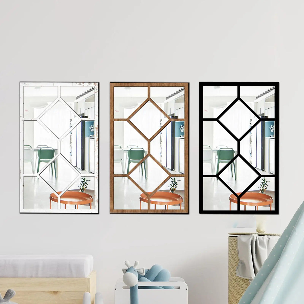 Modern Rectangle Window Wall Mirror – Minimalist Home Decor