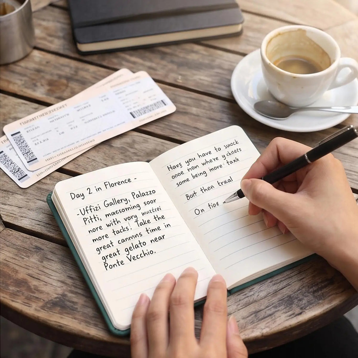 Mini A7 Pocket Notebook – PU Leather Diary with Pen Holder