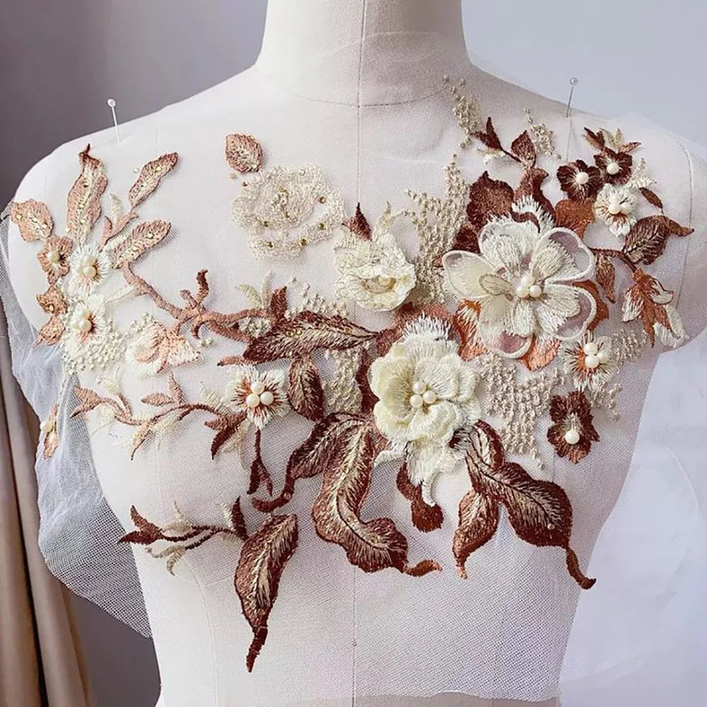 Sequin Embroidery Floral Patch – DIY Appliqué for Costumes