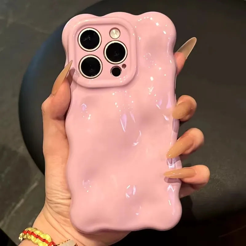 3D Bubble Texture Silicone iPhone Case – Shockproof Cover