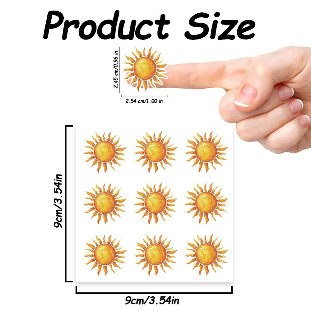 Sun Watercolor Self-Adhesive Stickers | 180 Pcs Party & Planner