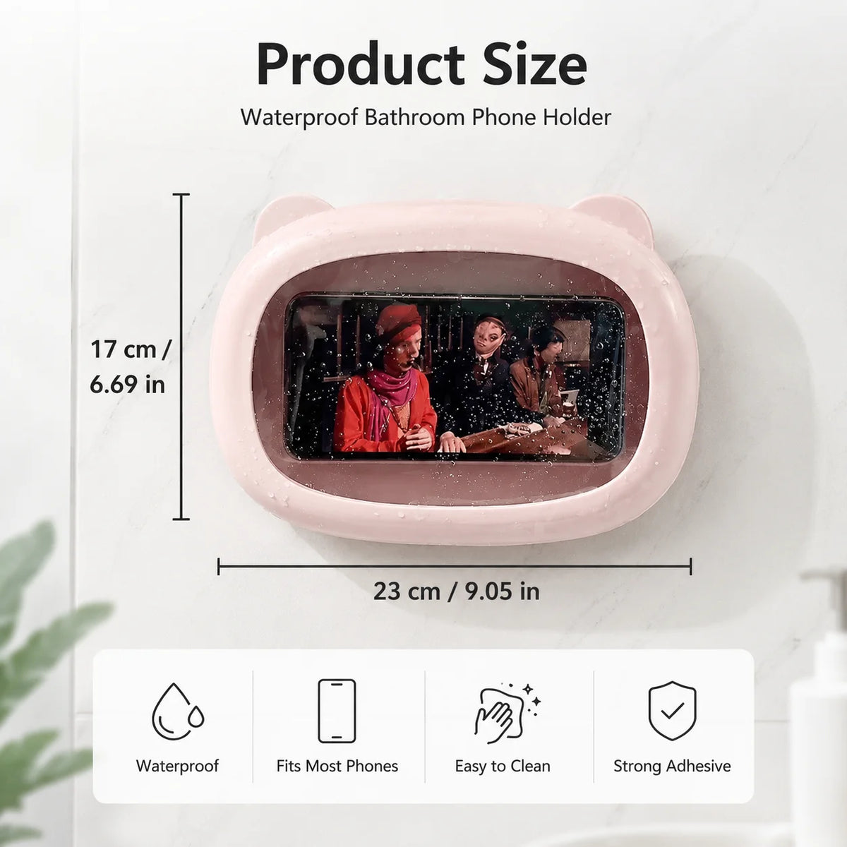 Waterproof Shower Phone Holder – Wall Mount Touch Screen Case