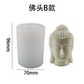 3D Buddha Head Silicone Mold – Candle, Resin & Plaster Casting