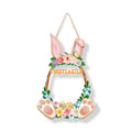 Easter Wooden Hanging Door Sign – Rabbit & Egg Plaque 12"