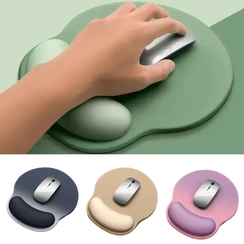 Gradient Mouse Pad with Wrist Rest & Non-Slip Rubber Base