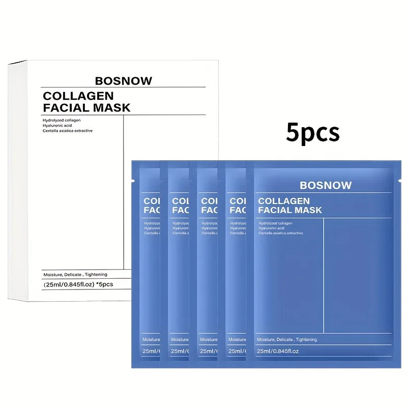 Bosnow 5-Pack Collagen Firming & Moisturizing Face Mask