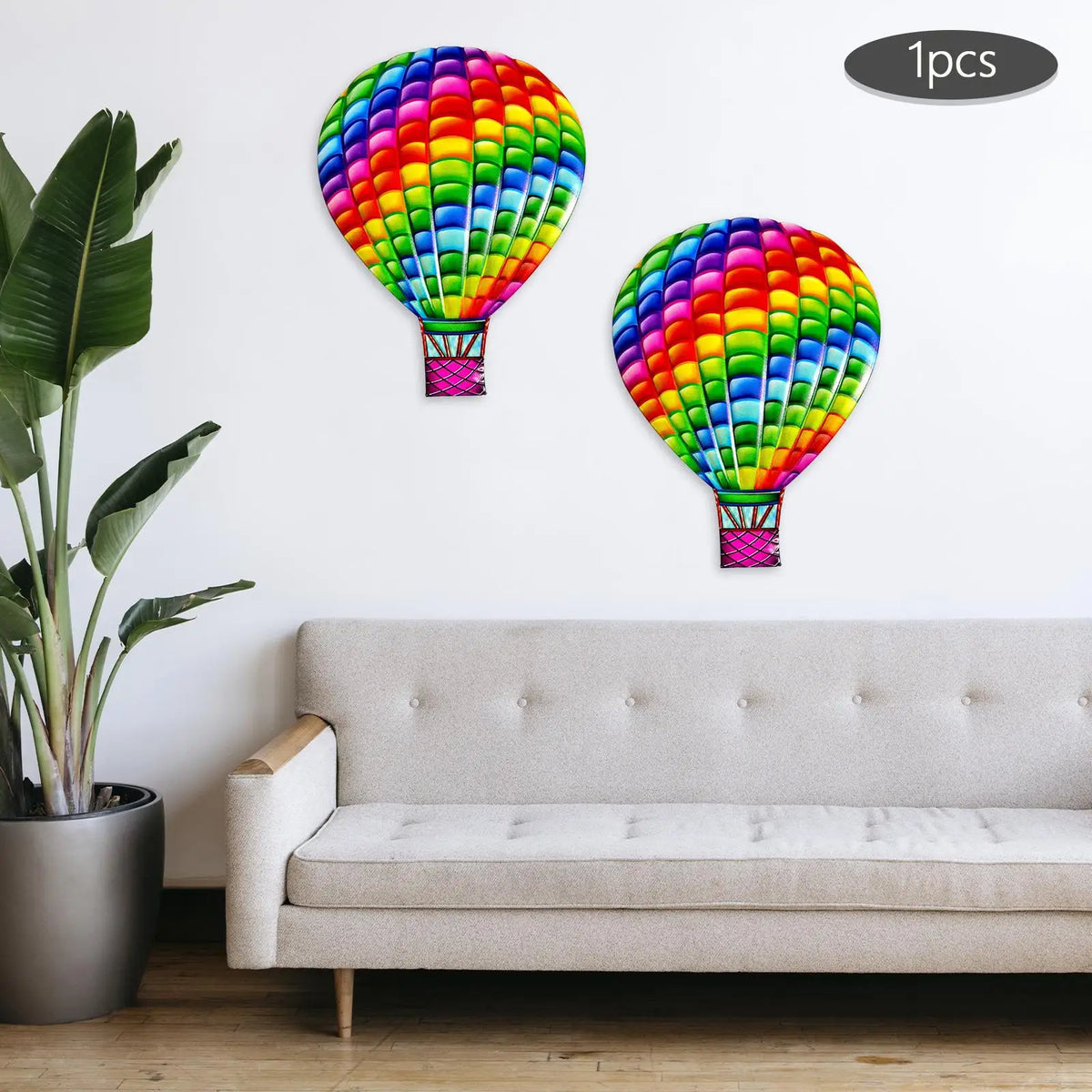 Metal Hot Air Balloon Hanging Ornament | Home & Party Decor