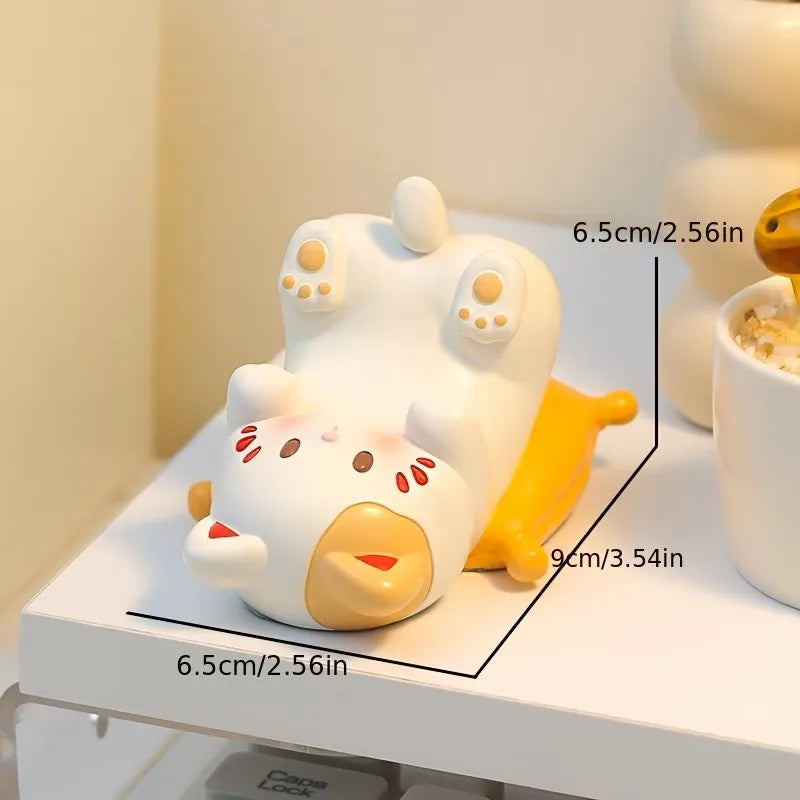 Cute Cat Phone Stand – Kawaii Animal Desk Decor & Mobile Holder