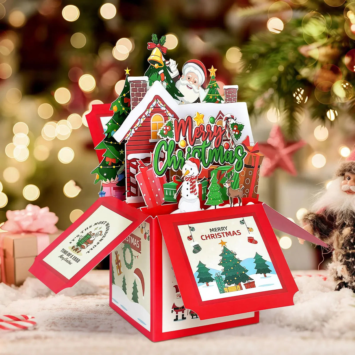 3D Christmas Tree Pop-Up Box Card – Handmade Holiday Gift