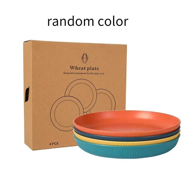 Wheat Straw Dinnerware Set – Eco-Friendly Plates Cups Bowls