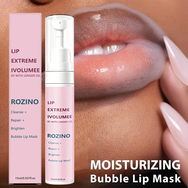 ROZINO 3D Bubble Lip Mask – Plumping, Cleansing & Brightening