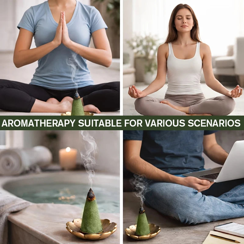 40-Pack Vanilla Incense Cones in Sealed Jar | Aromatherapy