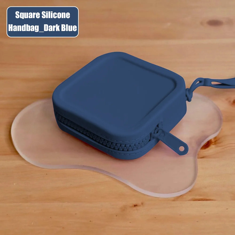 Silicone Earphone Storage Bag | Mini Zipper Cable Organizer