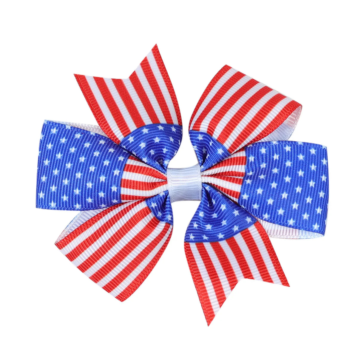 2-Pack 4th of July Hair Bows – Patriotic Star Clips for Girls