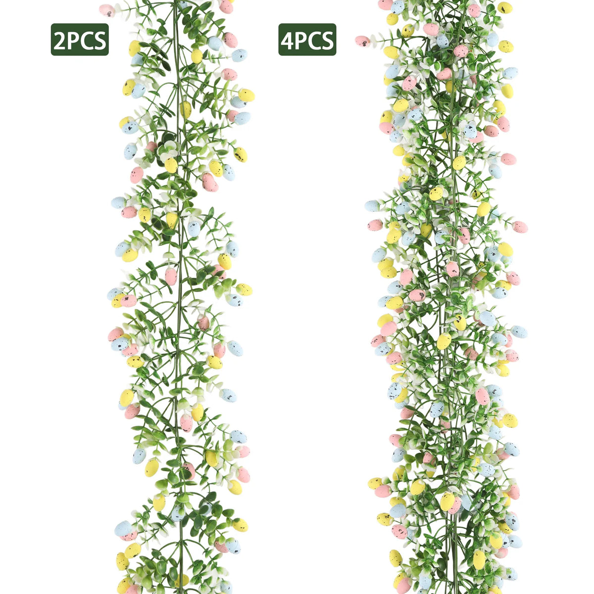 82-Inch Easter Egg Eucalyptus Garland | Spring Home Decor