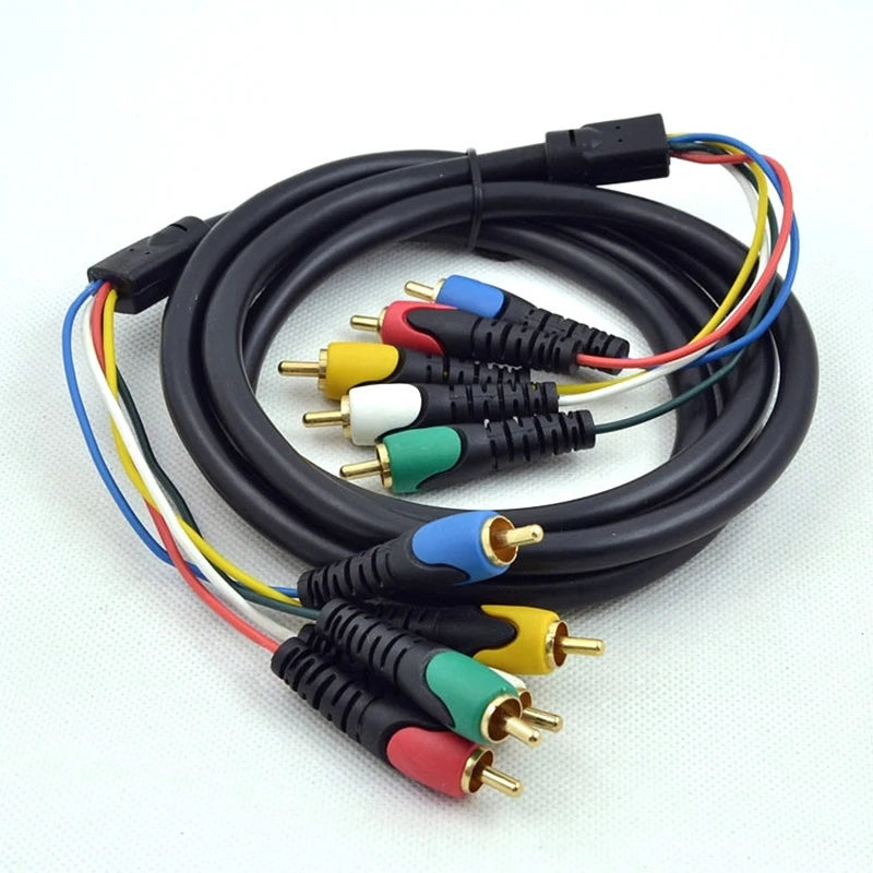 5 RCA Gold-Plated AV Cable 1.8M – DVD VCR HDTV Home Theater