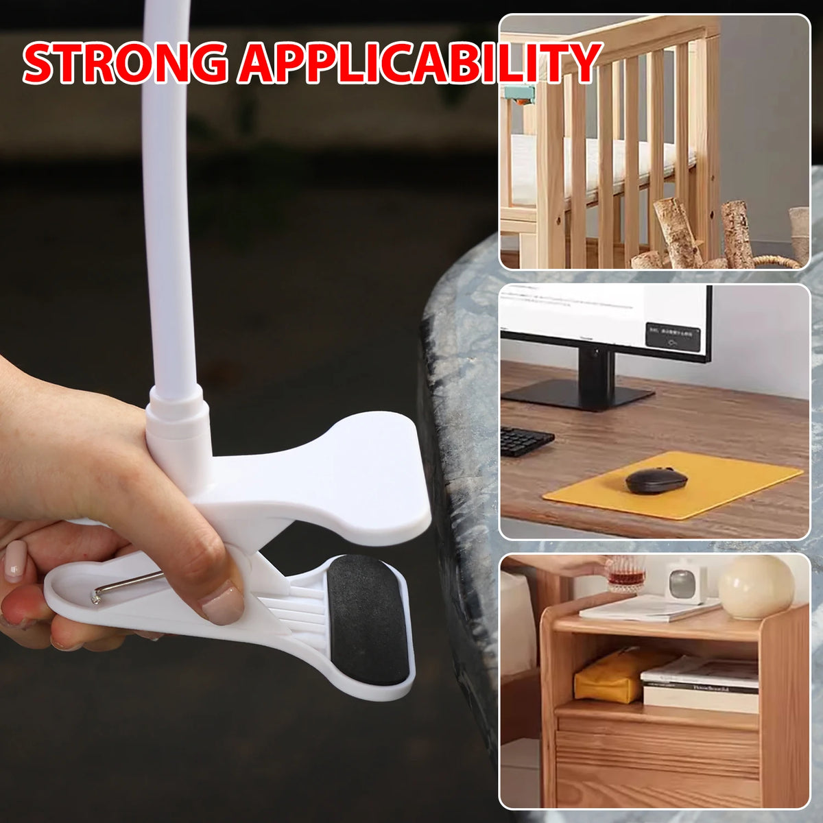 41cm Bendable Baby Monitor Holder Clip | 1/4" Camera Mount