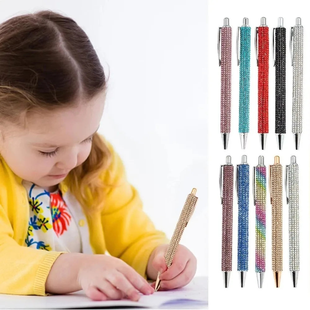Rhinestone Crystal Ballpoint Pen – Sparkly Retractable Gift Pen