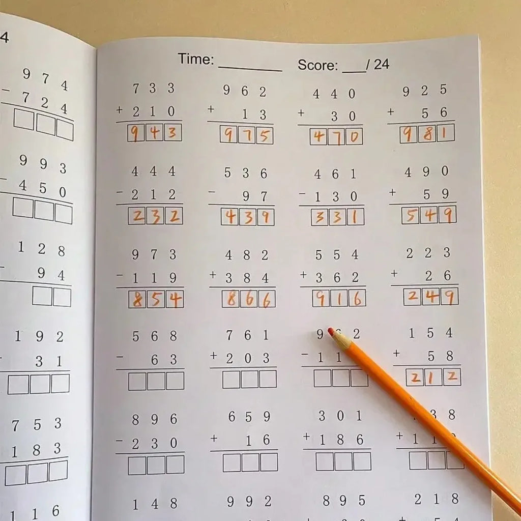 Grade 1–4 Math Workbook | Addition & Subtraction Within 1000