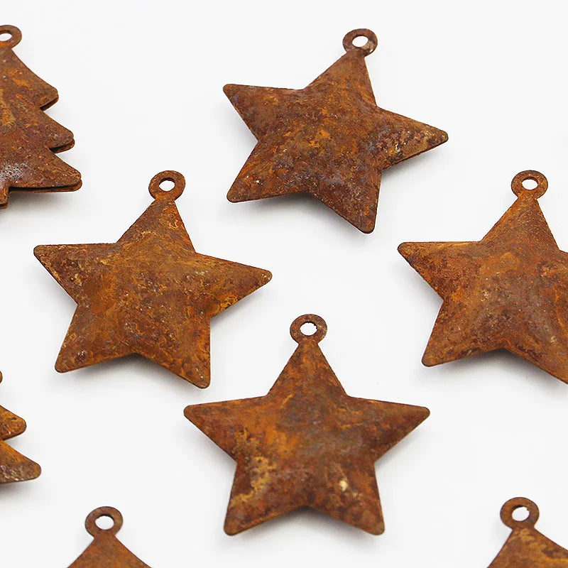 5-Pack Retro Rusty Christmas Bells – DIY Holiday Pendants