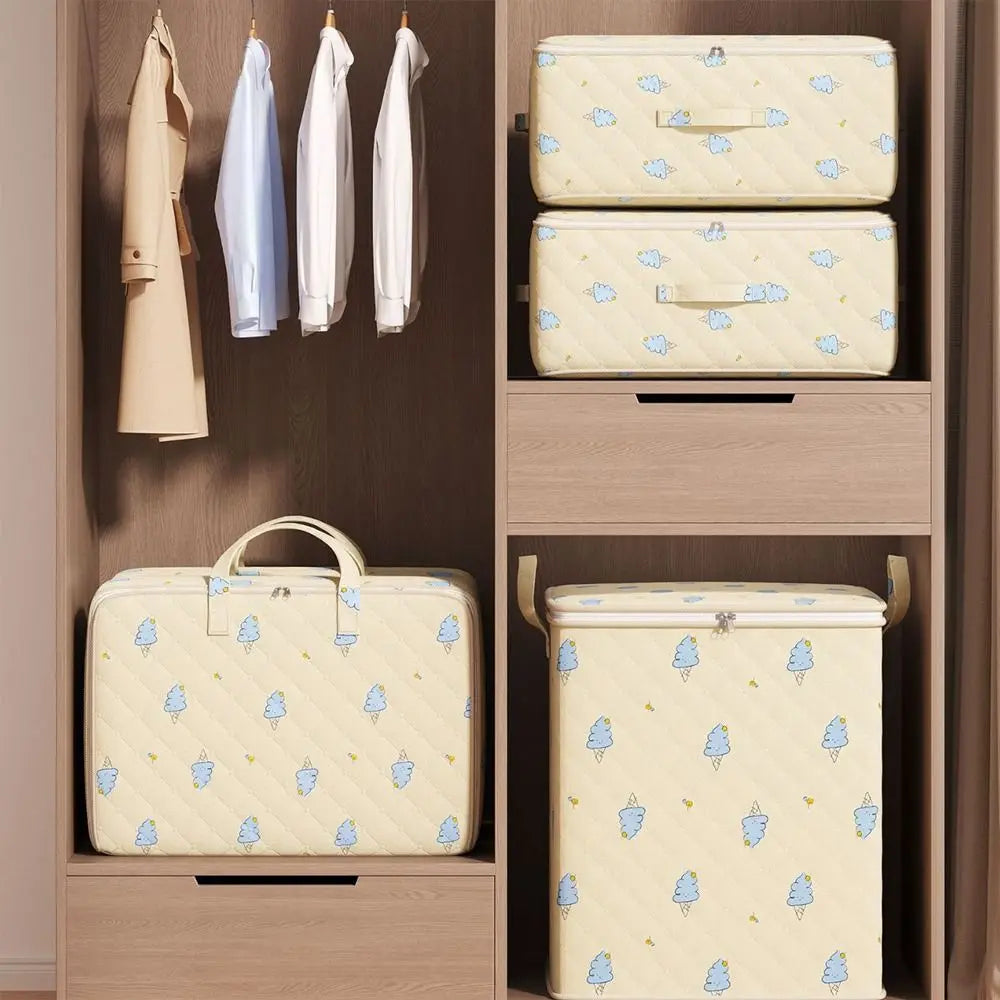 Foldable Canvas Storage Bag | Large Quilt & Clothes Organizer