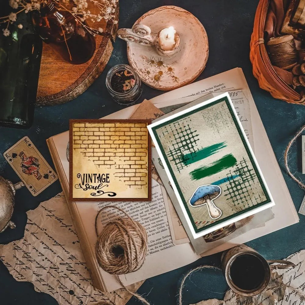 Vintage Grunge Texture Clear Stamps for Scrapbooking
