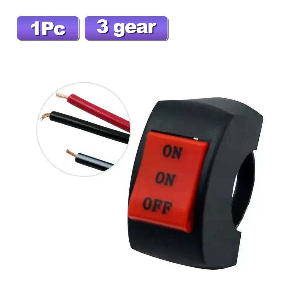 DC 12V Toggle Switch with Cable for Motorcycle & Car Lights