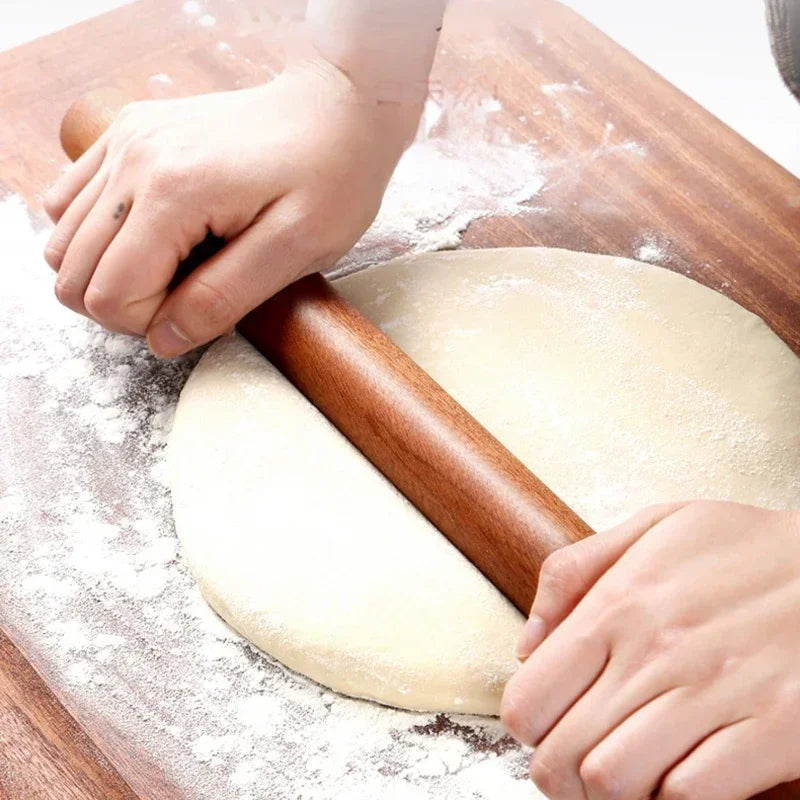 Ebony Wood Rolling Pin 30/50/60cm – One-Piece Solid Wood