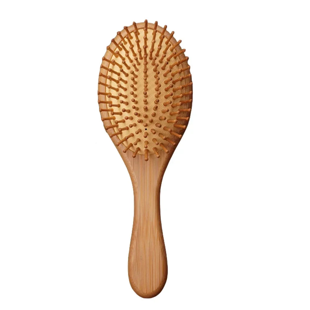 Natural Bamboo Scalp Massage Comb – Anti-Static Hair Brush