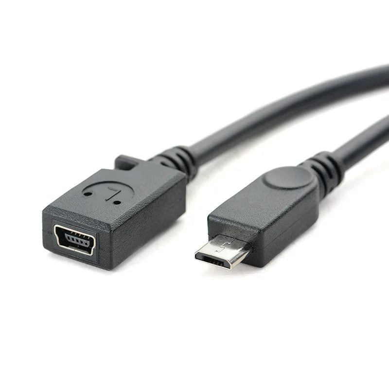 Micro USB to Mini USB Adapter Cable – 20cm OFC Data Cord